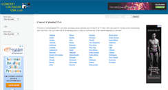 Desktop Screenshot of concertcalendarusa.com